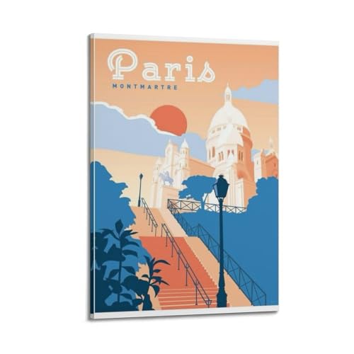 Impression sur toile Paris Montmartre tableau de qualité supérieure