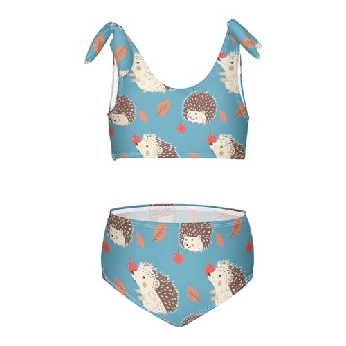 Cute Hedgehog Girls Two Piece Tankini Swimsuits Summer Bathing Suit Beach Swimwear Set