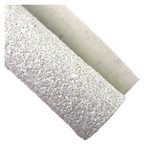 Tissu à grosses paillettes épais et simili cuir sergé Type 7 pour couture créative (50x120cm)