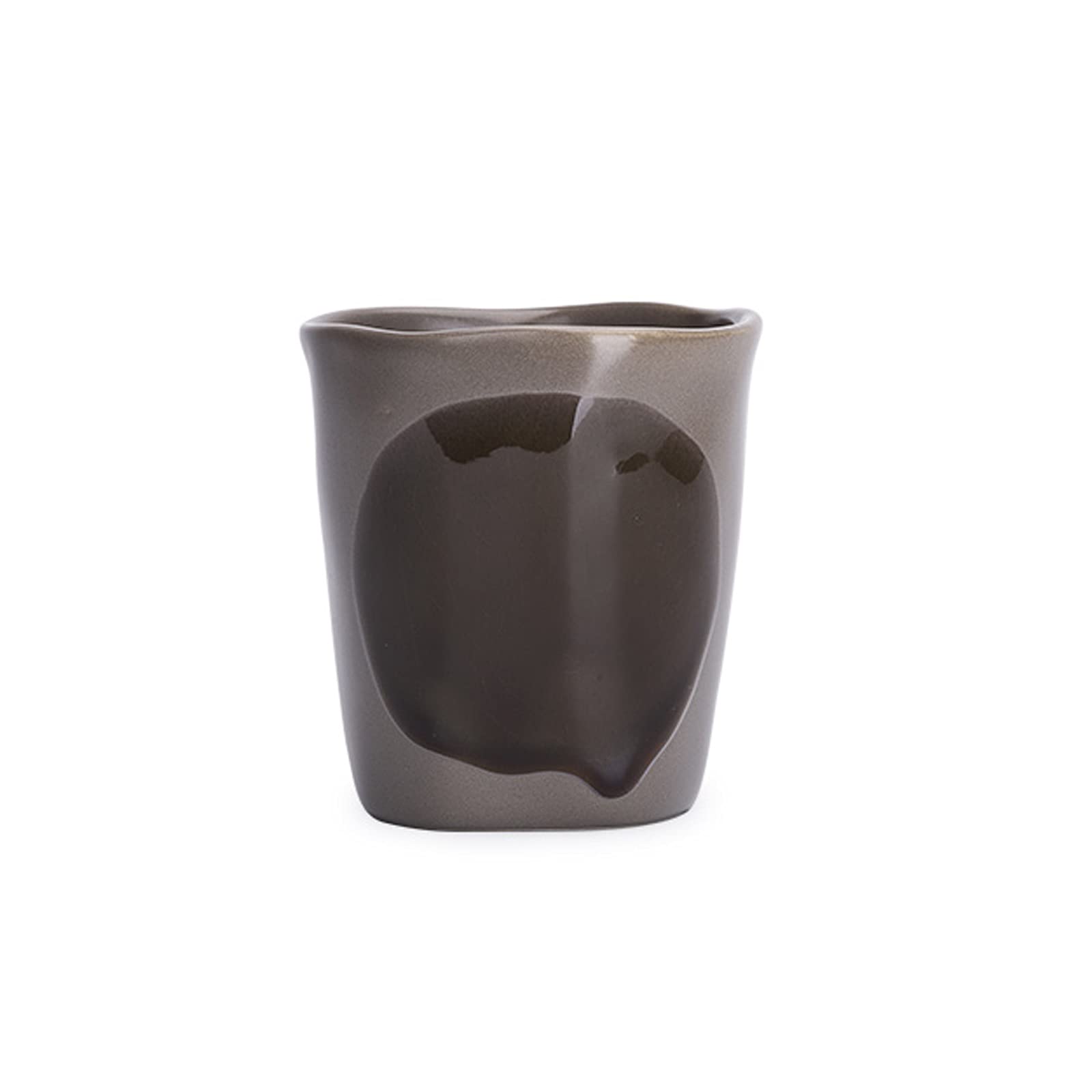 Generic Tazas de Café de Cerámica 13,5 Onzass Tazas de Café de Cerámica Diseño Epara Tazas Domésticas, Esmalte sin Luz, Grietas Transparentes/Marrón/400 Ml