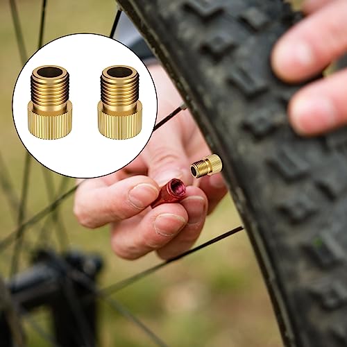 2pcs Bike Bicycle Pump Adapter Valve Copper Adapter,Bike Pump Adapter Converter,Presta Valve Adapter,Bike Pump Adaptor,Presta to Schrader Valve Adapter for Standard Pump or Air Compressor(Gold) 2pcs Bike Bicycle Pump Adapter Valve Copper Adapter,Bike Pump Adapter Converter,Presta Valve Adapter,Bike Pump Adaptor,Presta to Schrader Valve Adapter for Standard Pump or Air Compressor(Gold)