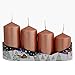Produktbild Ebersbacher Kerzenfabrik GmbH 4er Tray Stumpenkerzen Abgestuft Kupfer, Vier Verschiedene Größen