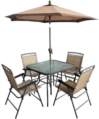 6 pc. patio set with galvanized steel