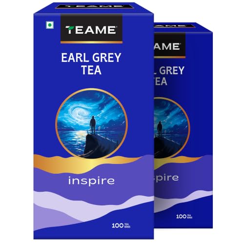 Image of TE-A-ME Earl Grey Tea, 100 Enveloped Bags | Black Tea Bags | Pack of 2