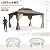 EROMMY 12'x14' Hardtop Gazebo, Galvanized Steel Outdoor Aluminum Canopy with Netting and Shaded Curtains, Double Roof Pergolas, Permanent Metal Pavilion for Patio, Backyard, Deck and Lawns