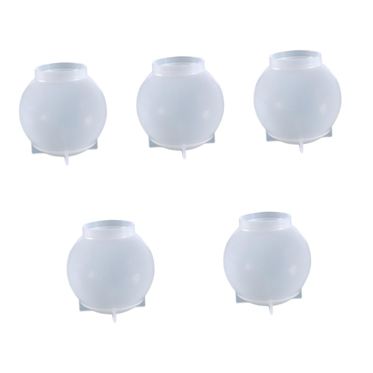 Operitacx 5pezzi Mold Silicone Per Sfere Resina Stampi Per Cristallo Da Facile Da Rimuovere Per Creazioni e Espositori Decorativi Di Piante