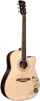 40/41 Inch Beginner Fork Acoustic Guitar Not Found Wood Acoustic Acoustic Set Premium Maple Top Acoustic Acoustic Acoustic Set for Right Handed Beginners Practice 41 Inch, Natural
