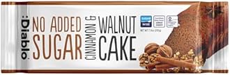 Diablo No Added Sugar Cinnamon & Walnut Cake – Healthy Snacks Sweet Treat, Cakes and Desserts for All, Ideal for Snack Time, Tea & Party Treat, Halal & Kosher Approved – 200g (Pack of 1)