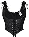 Scarlet Darkness Underbust Corset Top for Women Renaissance Lace Up Corset Belt Black Size 8