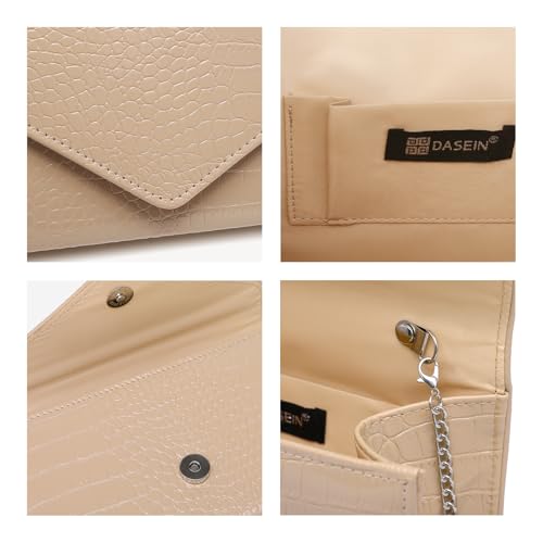 Image of Dasein Women's Vegan Leather Evening Bag Clutch Purse Formal Handbag