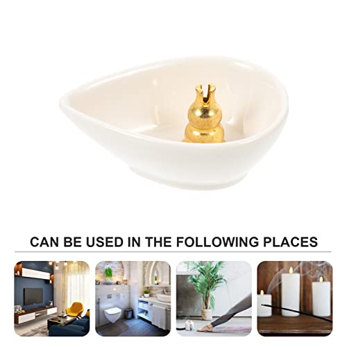 Hemoton Suporte De Incenso De Cerâmica Porta Incenso Para Paus Queimador De Incenso De Meditação Ban