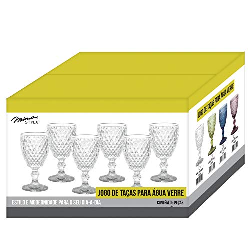Jogo de 6 Taças para Agua Verre Mimo Style Transparente