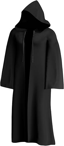 82.4 F Túnica de Halloween con capucha, disfraz de Halloween, cosplay, capa de Halloween para adultos, niños, hombres y mujeres