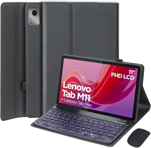 EHLCYS Funda con Teclado para Lenovo Tab M11 11 Pulgadas Modelo 2024 (TB330FU/TB330XU) Español Ñ...