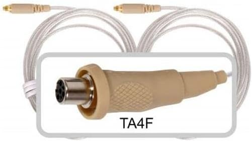 Galaxy Audio Replacement Cable for HSM24 Headset Microphone and Wired for Most Shure Systems with TA4F Connector
