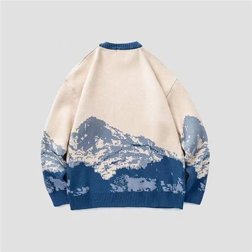 Men's Patterned Sweater Male Crewneck Casual Knitted Pullover Men Long Sleeve Printing Color Sweaters Tops2