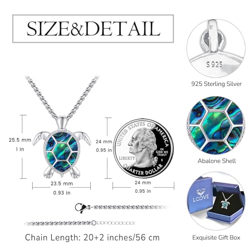 Animal Necklace Sterling Silver Turtle/Wolf/Phoenix/Cat Necklace for Women Opal Abalone Shell Turquoise Animal Jewelry4