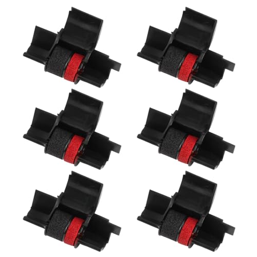 6 Pièces Ruban Encreur IR40T Noir Rouge, Ruban de Remplacement pour Calculatrices, Imprimantes de Caisse et Machines à Calculer, Compatible avec Canon Casio...