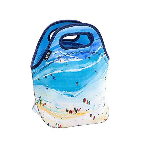 Artovida Artists Collective Insulated Neoprene Lunch Bag, Washable Soft Lunch Tote For Work And Picnic - Design By Amber Moran (Usa) Paddle Board Beach - Classic #TOP9