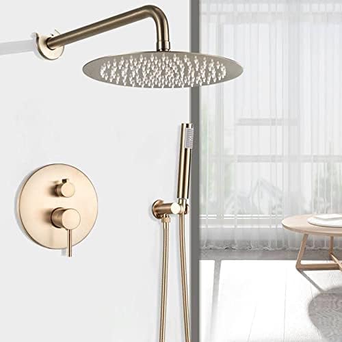 Robinet de douche en or brossé pour remplacer une plomberie usée avec style