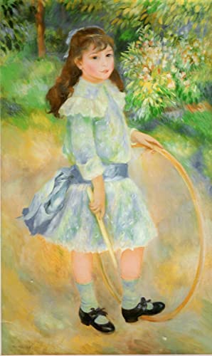 Toile Renoir Fille au cerceau de qualité supérieure pour une clarté de portrait optimale