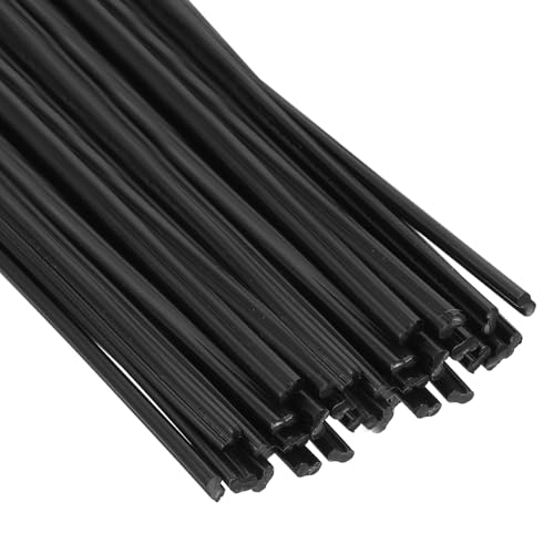 YELARXI Plastic Welding Rods, 9.8 Inch PE Welder Rod High-Strength Waterproof Fit for Repairing Plastic Bumper Kayaks Car Bumpers Motorcycle Tanks DIY Crafts - (40 Pack, Black)