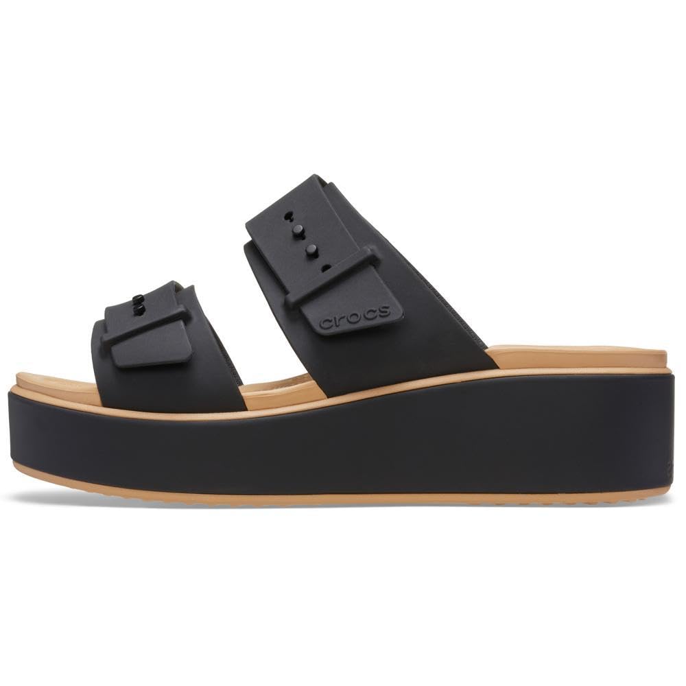 Crocs Brooklyn Buckle Matte Wrap Low Wedge, Sandalias con cuña Mujer