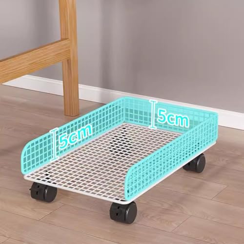Soporte para CPU con carrito móvil, base para gabinete, con polea, color blanco miniatura 4