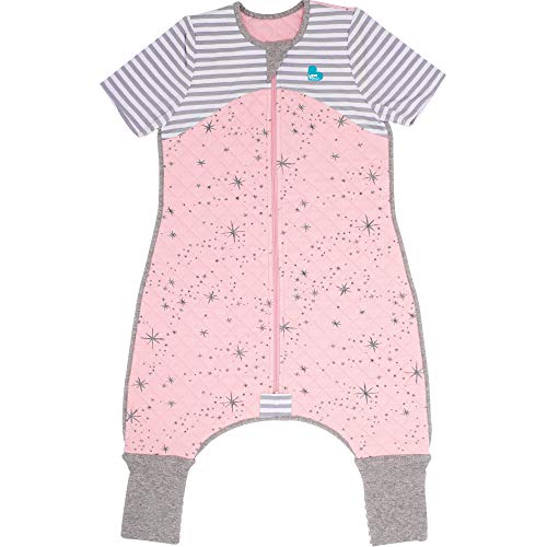 Love To Dream Sleep Suit, 1.0 TOG, Pink, 6-12 Months, Premium All-in-one Quilted Wearable Blanket That cant be Kicked Off, Legs with 2-in-1 feet Perfect for Sleep & Play, Ideal for Active Babies