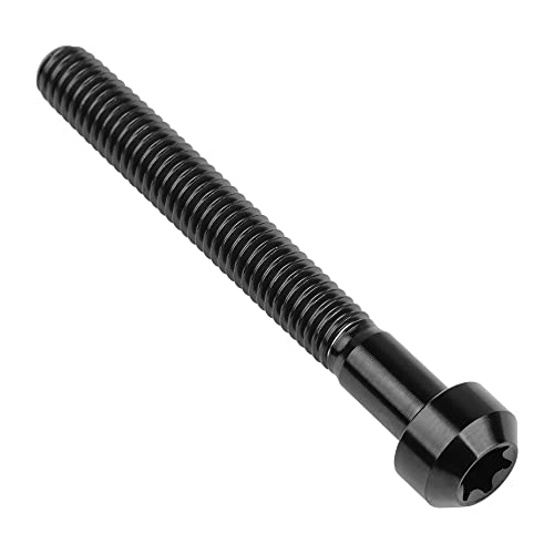 Image of Titanium Torx Square Head M6 x 10 15 20 25 30 35 40 45 50 60 65 70 80mm Screw Pack of 5 (Black, M6x50mm)