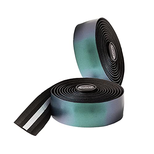 ANSJS Road Bike Handlebar Tapes, Bicycle Bar Tape, EVA Non-Slip, Color Reflective Aurora Cycling Handle Grip Wraps Beltsâ€“ 2 Rolls with Bar Plugs