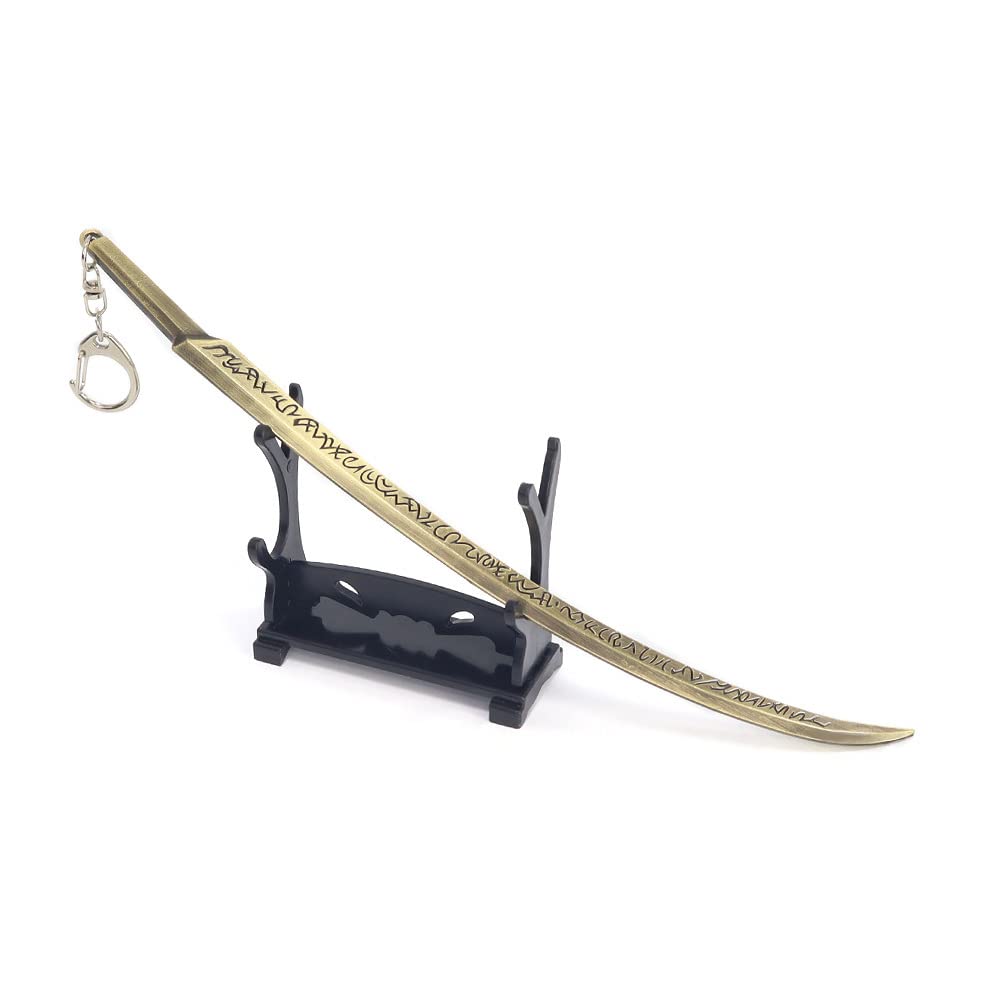 Hanaiette 1pc Elden Ring Game peripheral weapons Model Keychain with Display Stand for Anime fans (STYLE 5)