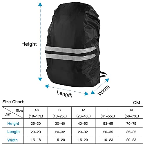 flintronic Backpack Waterproof Cover, Backpack Waterproof Case, Backpack Protector, Rain Cover for Backpack with Reflective Material, Ideal in Bad Light and Darkness - Image 4