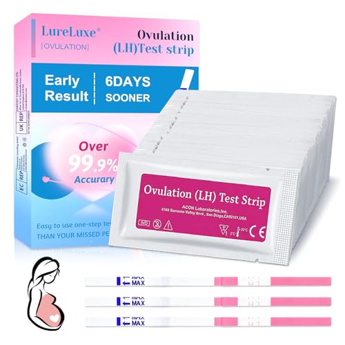 50 Stück Ovulationstest, Ovulationstests für Eisprung bei Kinderwunsch, Fruchtbarkeitstest für Frauen, Bequeme Anwendung für die Zyklusbeobachtung und Familienplanung, Einfache Anwendung