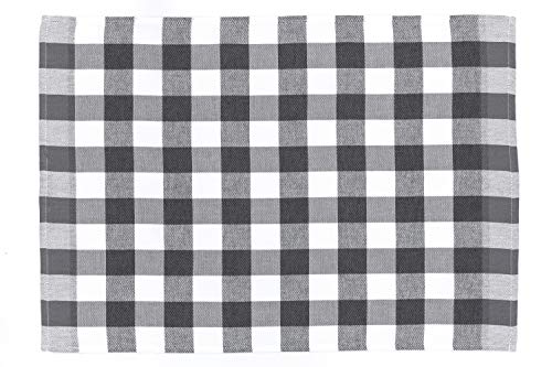 Zestri 4er-Set Geschirrtücher - Made IN EU - 100% Baumwolle - Kariert Geschirrhandtücher Saugstark Anthrazit | 50 x 70 cm – Bild 5