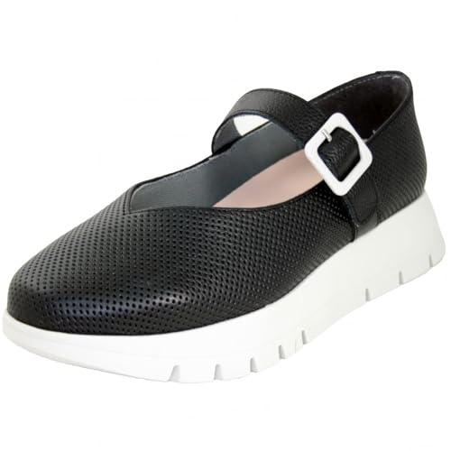 Chaussures d'été en cuir noir d'exception signées Puche 7121