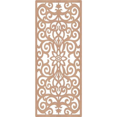 Image of Buel Decorative Pierced Fretwork Wood Wall Panels, 19 3 /8 inchW x 49 3 /8 inchH x 1 /4 inchT, Alder