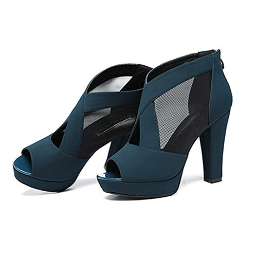 Sandales femmes talon épais bout ouvert chaussures été élégantes