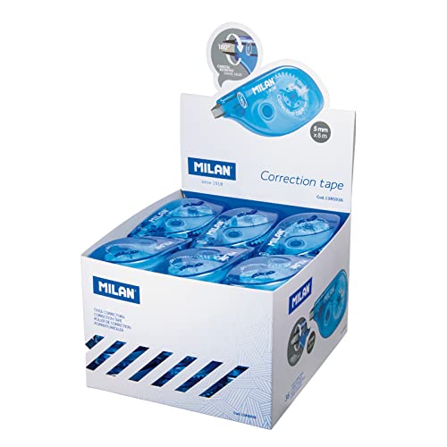 MILAN Caja expositora 36 cintas correctoras 5 mm x 8 m