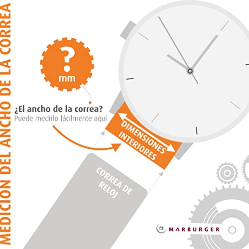 Correa de cuero Marburger 18mm elegante para relojes de pulsera clasicos 4