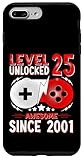 25e Anniversaire 25 Ans Gamer Gaming Niveau 25 Débloqué, tee shirt anniversaire 25 ans, cadeau 25 ans anniversaire, idee cadeau garçon 25 ans, cadeaux 25 ans, garcon 25 ans, Niveau 25 Débloqué Geek Noël 2001, cadeau 25 ans