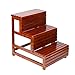 Plataforma de escalada de usos múltiples Taburete de escalera de madera maciza Taburetes de pie de niños multifuncionales Baño de casa antideslizante 3 pasos 225 kg de capacidad (cimarron)