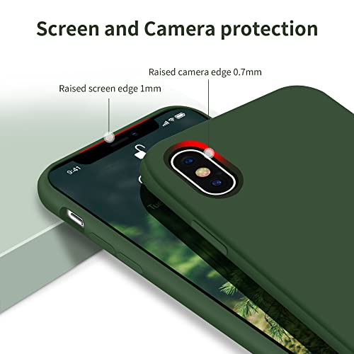 Otofly Liquid Silicone Gel Rubber Full Body Protection Shockproof Case For Iphone Xs/Iphone X，Anti-Scratch&Fingerprint Basic-Cases，Compatible With Iphone X/Iphone Xs 5.8 Inch (2018), (Clover) #TOP5