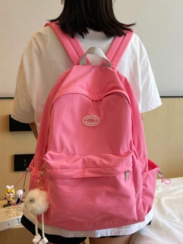 Y2k Backpack Pink Backpack Aesthetic Korean Backpack Y2k Supplies Aesthetic Supplies College (pink)2