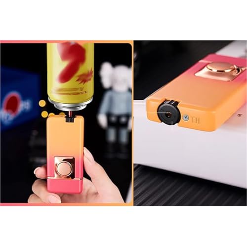 Encendedor metálico portátil con llama dual resistente al viento miniatura 6