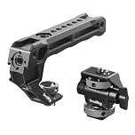 SMALLRIG Top Handle with Monitor Mount Kit, with 3/8"-16 Locating Holes for ARRI, 5 Built-in Cold Shoe, 360° Swivel and 180° Tilt Adjustable Monitor Holder with Thumbscrew, Anti-Twist Design - 5322