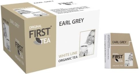 First Tea The WhiteLine Earl Grey. Exclusive Luxury Gourmet Tea 36-count Pyramid Organza tea bags.