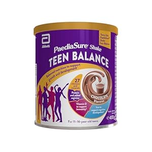 PaediaSure Shake Teen Balance Nutritional Supplement Drink | 400g | Chocolate | For Busy Teens 11-16 yrs old | 27 Vitamins & Minerals | Protein for Healthy Growth & Development |