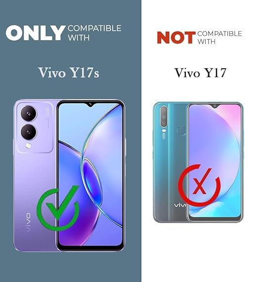 Image of Jkobi Lifetime Anti-Yellow MagSafe Compatible Clear Back Cover Case for Vivo Y17s (Sleek Hard Crystal | Shockproof and Camera Protection)