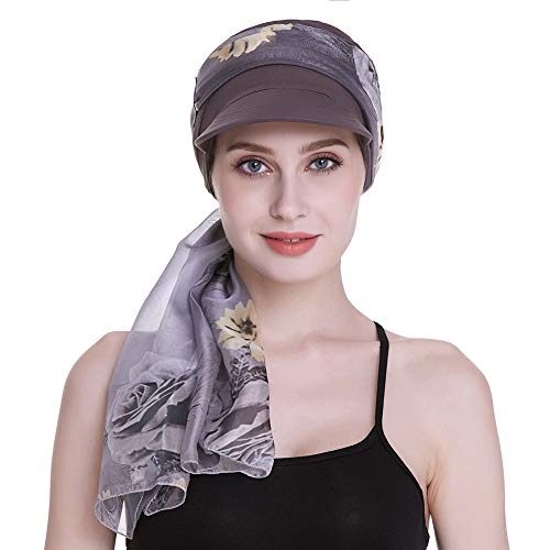 Focuscare Bamboo Cotton Baseball Caps For Women With Chemo Hair Loss Grey #TOP1